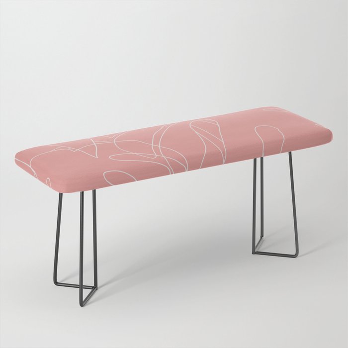 Monstera No2 Pink Bench Gallery Image 1
