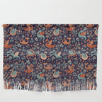 Dragons and Flowers Dark Purple Wall Hanging Gallery Image 1