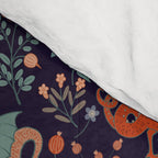 Dragons and Flowers Dark Purple Comforter Gallery Image 4