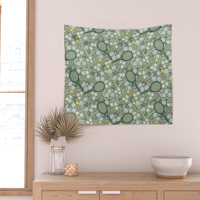 Tennis in the Garden Wall Tapestry Gallery Image 2
