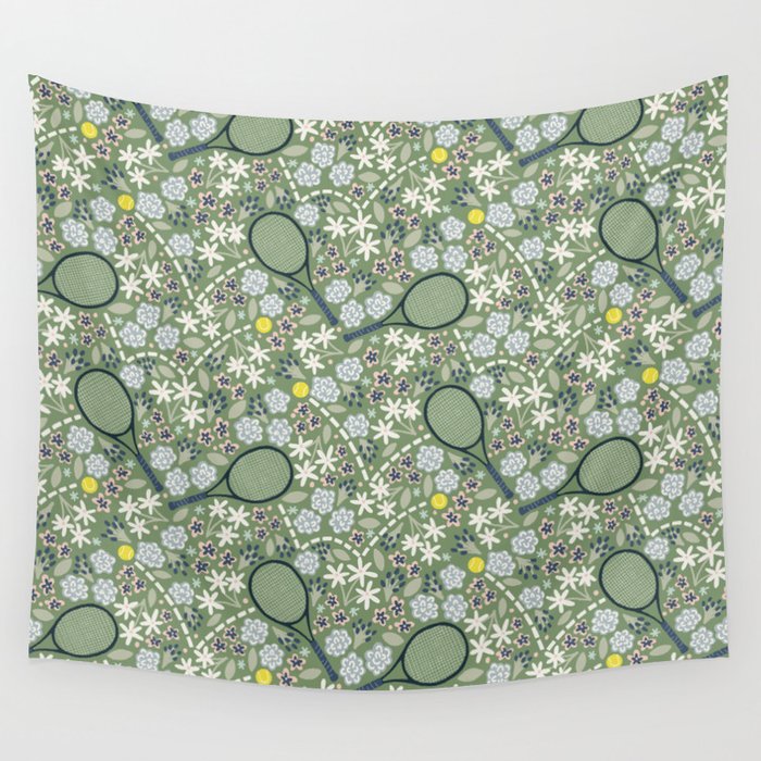 Tennis in the Garden Wall Tapestry Gallery Image 1