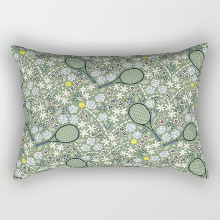 Tennis in the Garden Rectangular Pillow Gallery Image 1