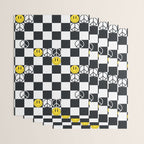 Checkered Smiley Face & Peace Sign Wrapping Paper Gallery Image 3