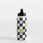 Checkered Smiley Face & Peace Sign Water Bottle Gallery Image 3
