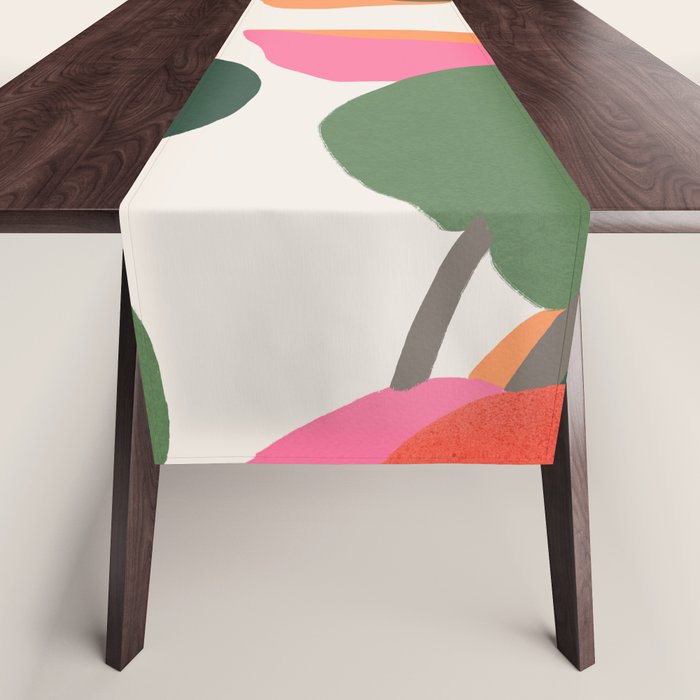 Abstract Eucalyptus Leaves Table Runner Gallery Image 1