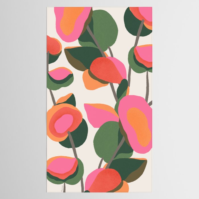 Abstract Eucalyptus Leaves Tablecloth Gallery Image 2