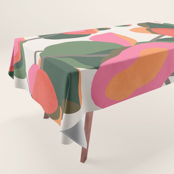 Abstract Eucalyptus Leaves Tablecloth Gallery Image 1