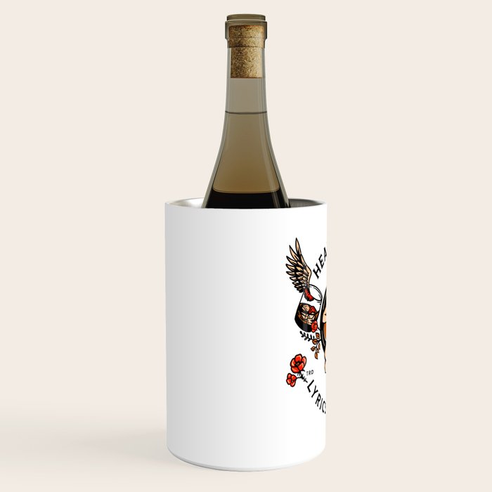 Heartbreak Lyrics & Liquor 1975. Cute Pinup Girl Playing Guitar: Full Color Version. Wine Chiller Gallery Image 2