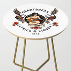 Heartbreak Lyrics & Liquor 1975. Cute Pinup Girl Playing Guitar: Full Color Version. Side Table Gallery Image 2