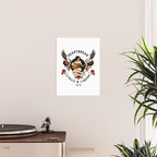 Heartbreak Lyrics & Liquor 1975. Cute Pinup Girl Playing Guitar: Full Color Version. Poster Gallery Image 2