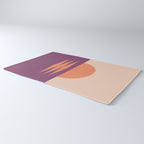 Sunset Geometric Pink Midcentury style Rug Gallery Image 3