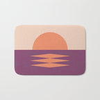 Sunset Geometric Pink Midcentury style Bath Mat Gallery Image 1