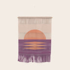 Sunset Geometric Pink Midcentury style Wall Hanging Gallery Image 1