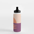 Sunset Geometric Pink Midcentury style Water Bottle Gallery Image 2