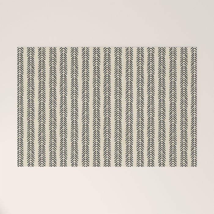 Small Black and White Arrowheads Welcome Mat Gallery Image 1
