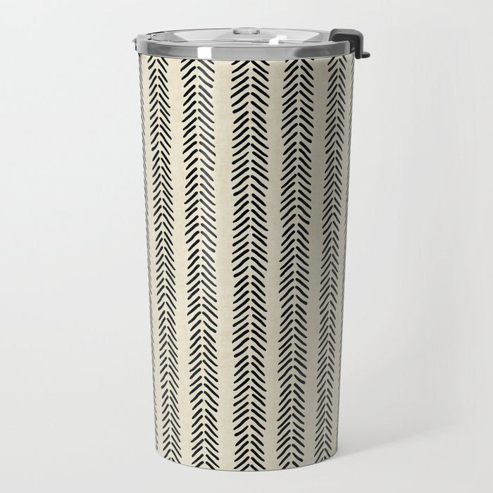 Small Black and White Arrowheads Travel Mug Gallery Image 2
