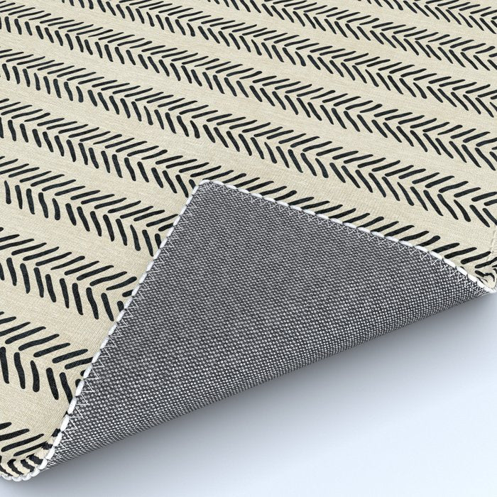 Small Black and White Arrowheads Rug Gallery Image 4