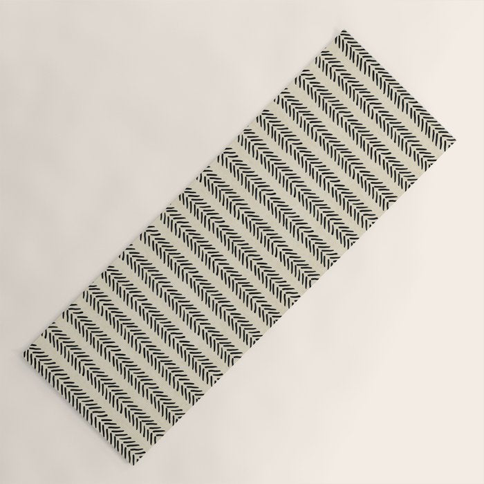 Small Black and White Arrowheads Yoga Mat Gallery Image 1