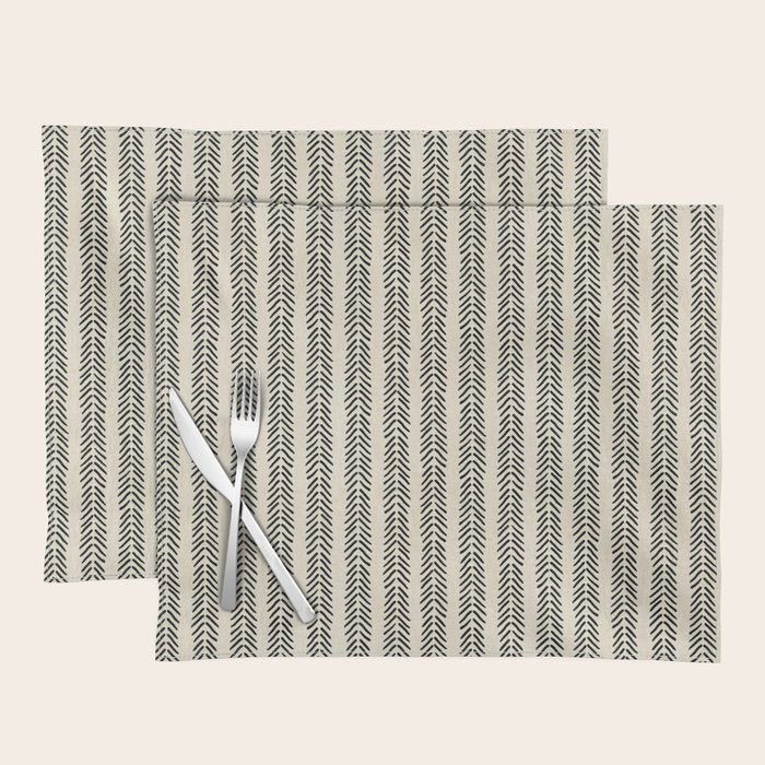 Small Black and White Arrowheads Placemat Gallery Image 1