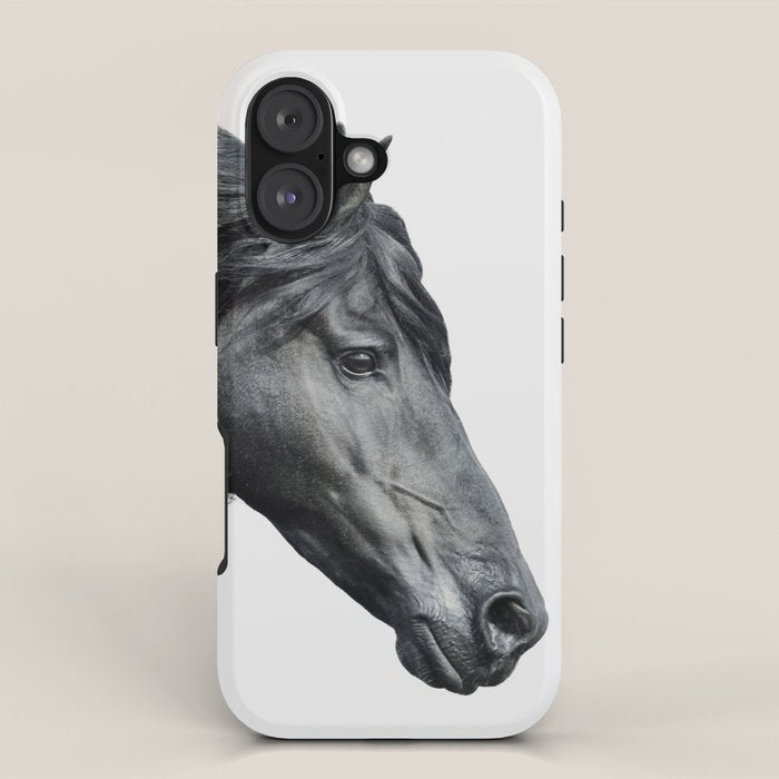 Black Beauty - Minimalist Black and White Photography iPhone Case Gallery Image 1