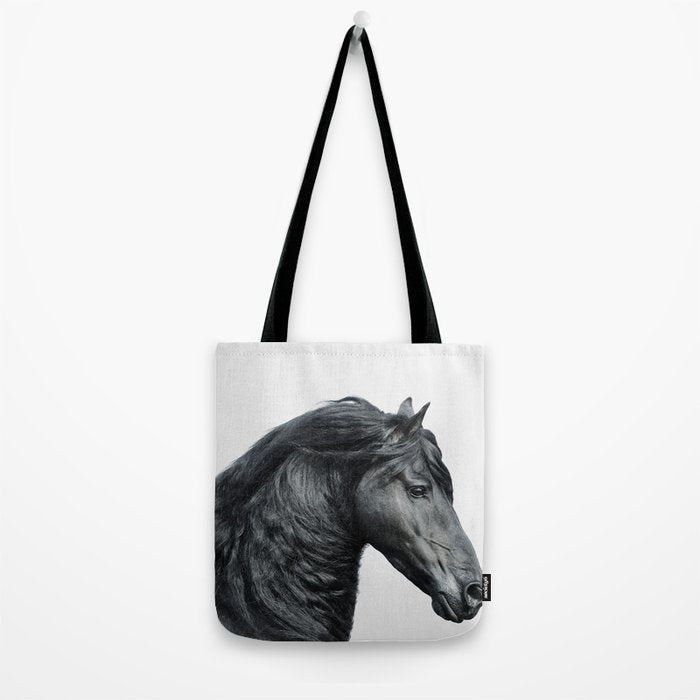 Black Beauty - Minimalist Black and White Photography Tote Bag Gallery Image 2