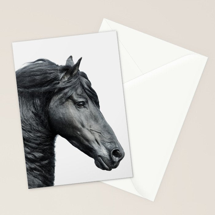 Black Beauty - Minimalist Black and White Photography Stationery Card Gallery Image 2