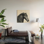 Black Beauty - Minimalist Black and White Photography Wood Wall Art Gallery Image 2