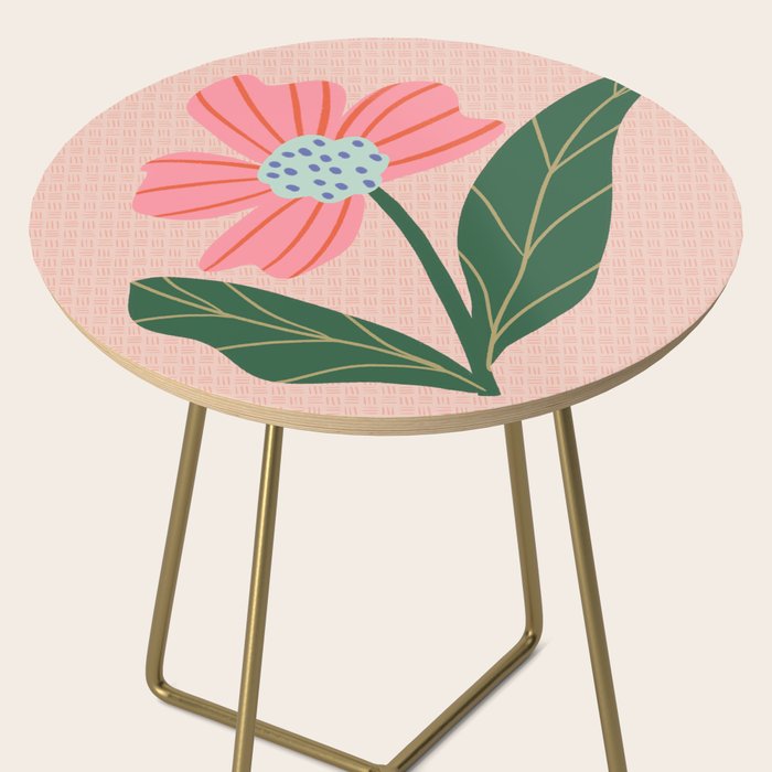 Spring Pink Flower Side Table Gallery Image 2