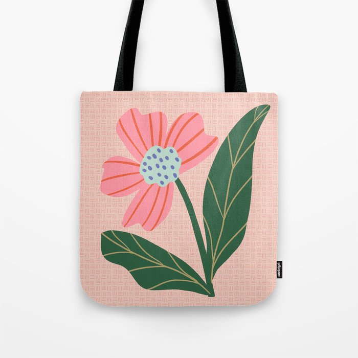 Spring Pink Flower Tote Bag Gallery Image 1