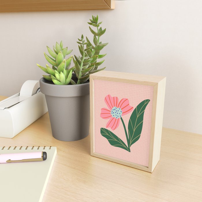 Spring Pink Flower Mini Art Print Gallery Image 2