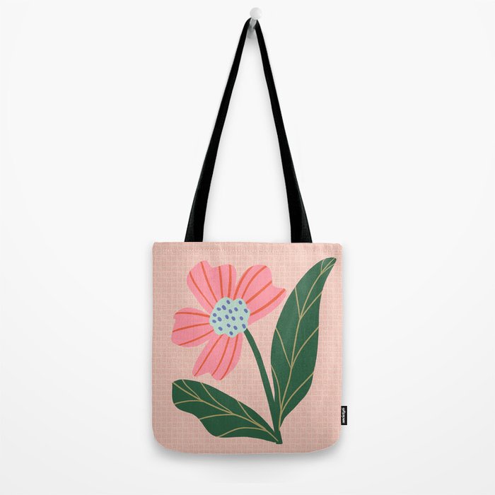 Spring Pink Flower Tote Bag Gallery Image 2