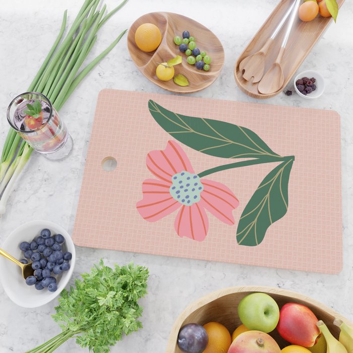 Spring Pink Flower Cutting Board Gallery Image 2