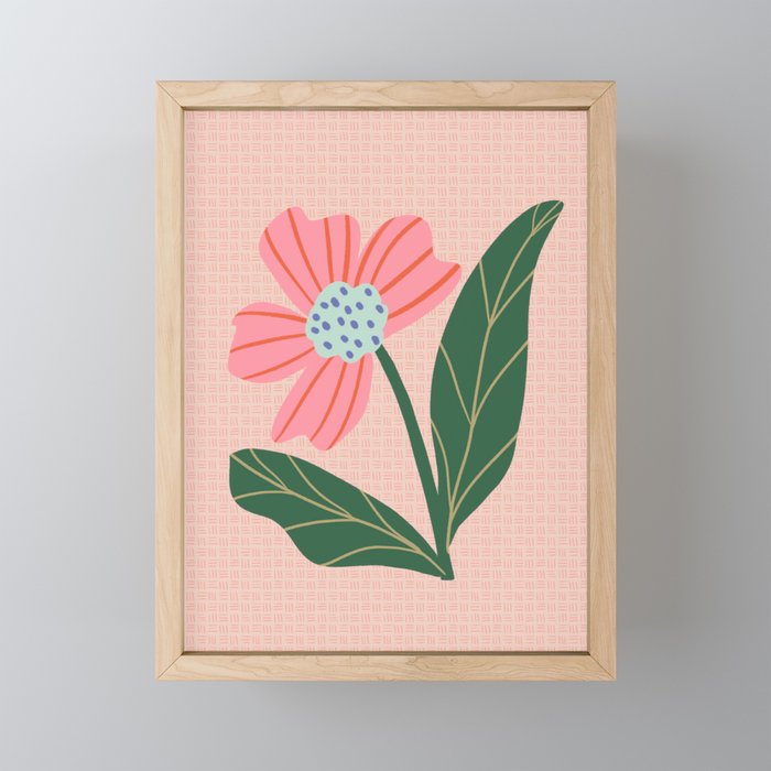 Spring Pink Flower Mini Art Print Gallery Image 1