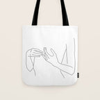 Line Hands 2 Tote Bag Gallery Image 1