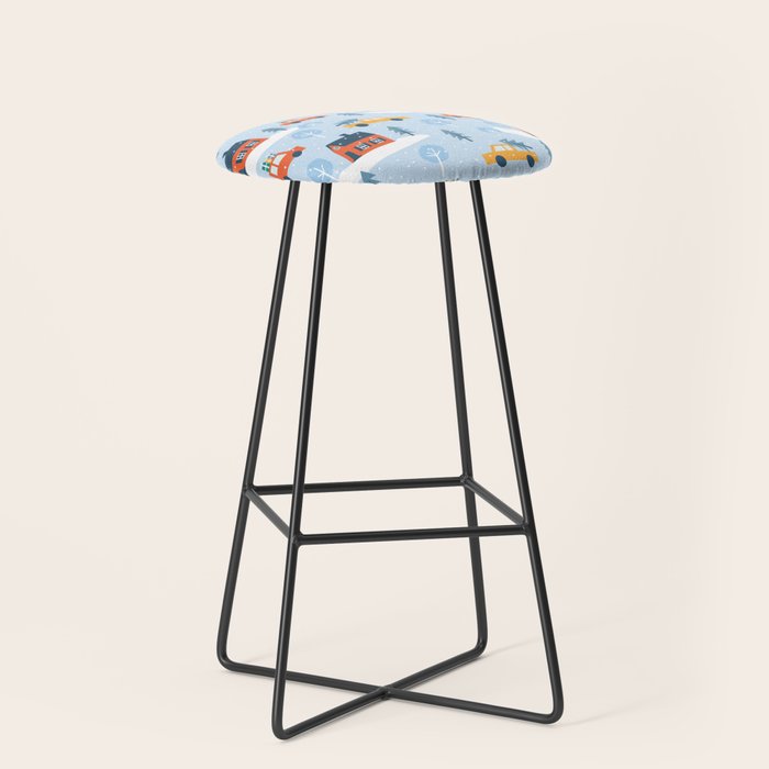 Winter village  Stool Gallery Image 1
