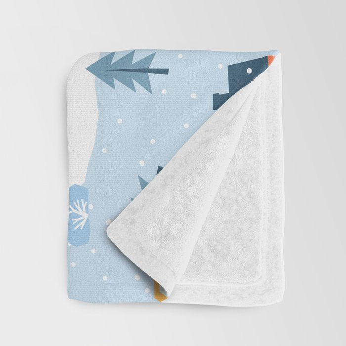 Winter village  Throw Blanket Gallery Image 3