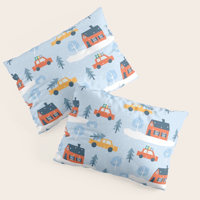 Winter village  Pillow Sham Gallery Image 3
