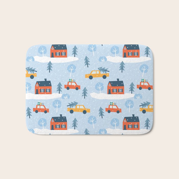 Winter village  Bath Mat Gallery Image 1