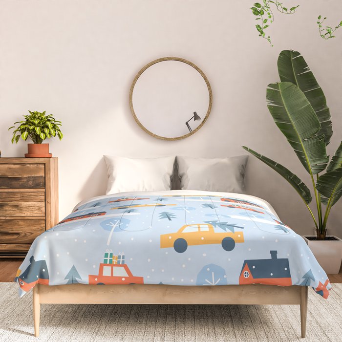 Winter village  Comforter Gallery Image 3