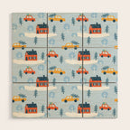 Winter village  Wood Wall Art Gallery Image 1