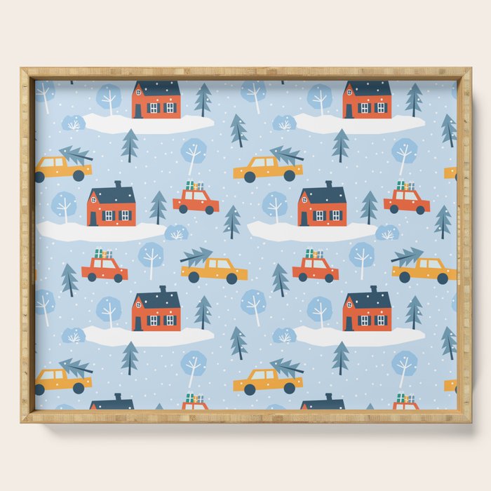 Winter village  Serving Tray Gallery Image 1