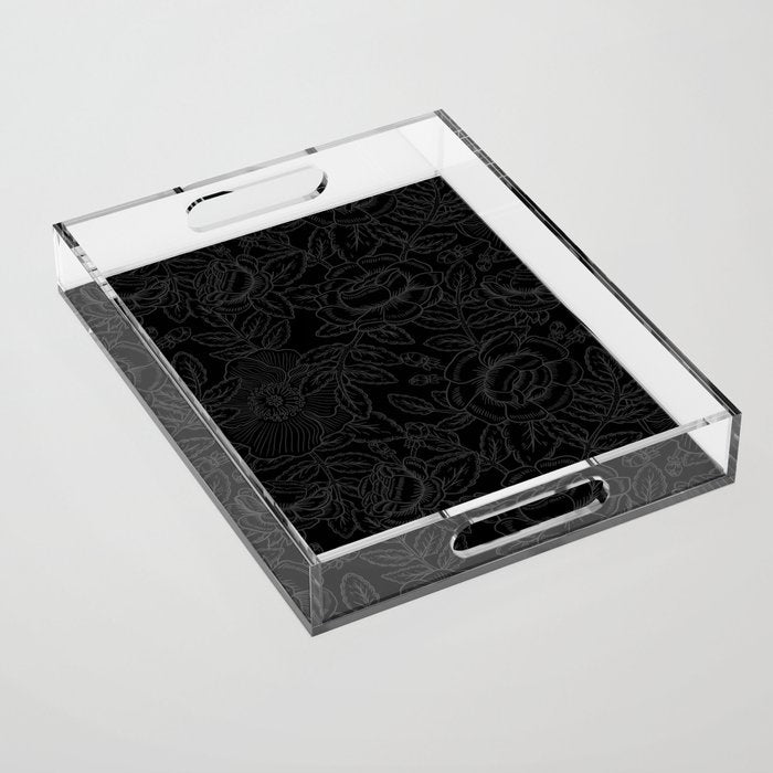 Gothic Country Rose in Black Acrylic Tray Gallery Image 1
