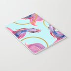 HullaHoops, Eclectic Colorful Fish Graphic Design, Animals Gold Rings Surrealism Quirky Notebook Gallery Image 3