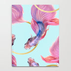 HullaHoops, Eclectic Colorful Fish Graphic Design, Animals Gold Rings Surrealism Quirky Notebook Gallery Image 4