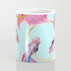 HullaHoops, Eclectic Colorful Fish Graphic Design, Animals Gold Rings Surrealism Quirky Coffee Mug Gallery Image 4