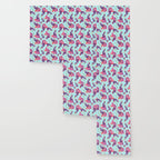 HullaHoops, Eclectic Colorful Fish Graphic Design, Animals Gold Rings Surrealism Quirky Wallpaper Gallery Image 3