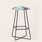 HullaHoops, Eclectic Colorful Fish Graphic Design, Animals Gold Rings Surrealism Quirky Stool Gallery Image 1