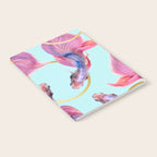 HullaHoops, Eclectic Colorful Fish Graphic Design, Animals Gold Rings Surrealism Quirky Notebook Gallery Image 2