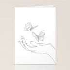 Butterflies on the Palm of the Hand Stationery Card Gallery Image 2