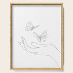 Butterflies on the Palm of the Hand Serving Tray Gallery Image 1